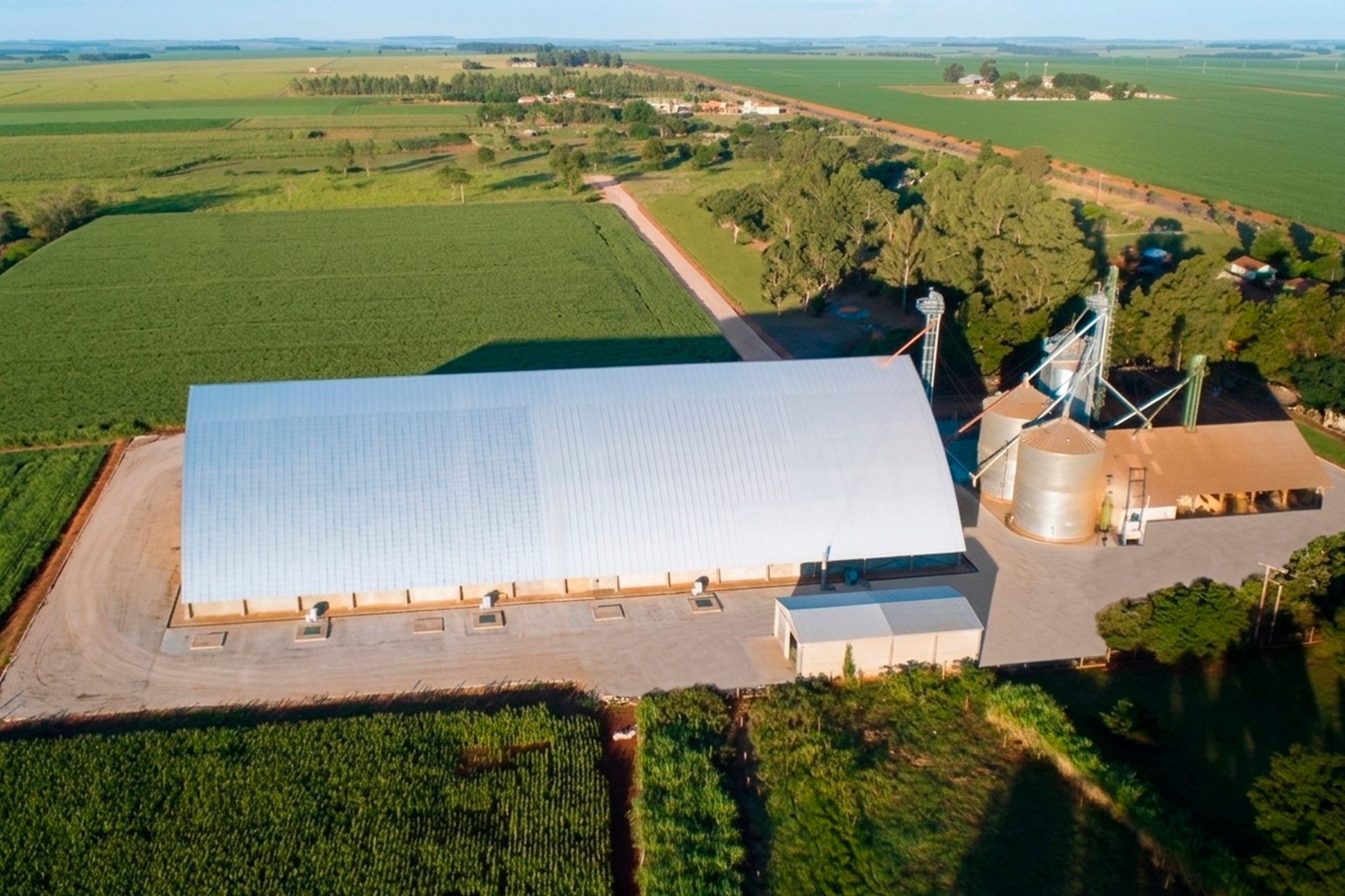 Vista aérea del almacén en Katuete